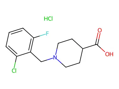 1-(2-Chloro-6-fluorobenzyl)piperidine-4-carboxylic acid structure