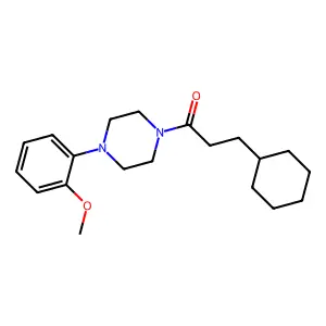 3-Cyclohexyl-1-[4-(2-methoxyphenyl)piperazin-1-yl]propan-1-one structure