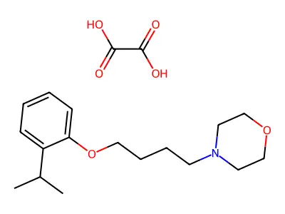 Oxalic acid;4-[4-(2-propan-2-ylphenoxy)butyl]morpholine structure