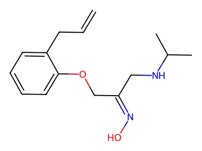 N-[1-(propan-2-ylamino)-3-(2-prop-2-enylphenoxy)propan-2-ylidene]hydroxylamine structure