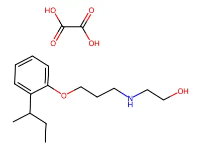 2-[3-(2-Butan-2-ylphenoxy)propylamino]ethanol;oxalic acid structure