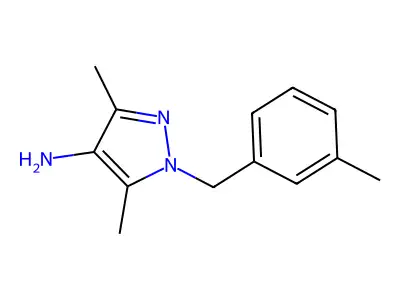 3,5-dimethyl-1-(3-methylbenzyl)-1H-pyrazol-4-amine structure
