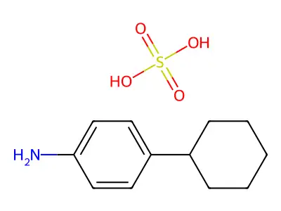 (4-Cyclohexylphenyl)amine sulfate structure