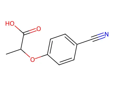 2-(4-Cyanophenoxy)propanoic acid structure