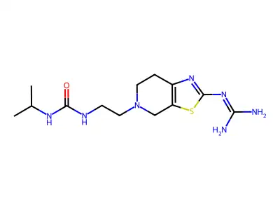 Urea, N-(2-(2-((aminoiminomethyl)amino)-6,7-dihydrothiazolo(5,4-c)pyridin-5(4H)-yl)ethyl)-N'-(1-methylethyl)- structure