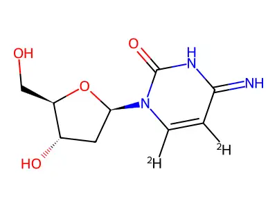 4-amino-1-[(2R,5R)-4-hydroxy-5-(hydroxymethyl)oxolan-2-yl]pyrimidin-2-one structure