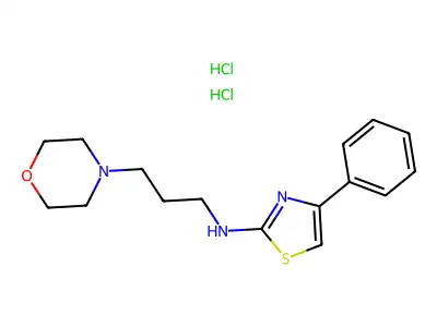 4-Morpholinepropanamine, N-(4-phenyl-2-thiazolyl)-, dihydrochloride structure