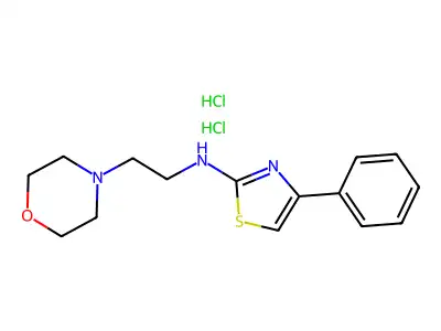 4-Morpholineethanamine, N-(4-phenyl-2-thiazolyl)-, dihydrochloride structure