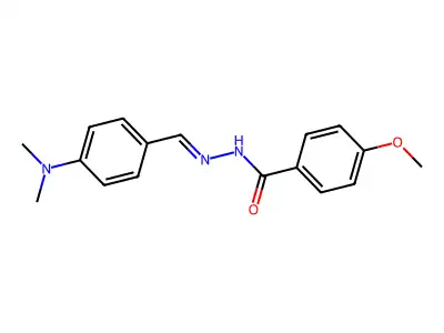 N'-[4-(dimethylamino)benzylidene]-4-methoxybenzohydrazide structure