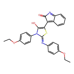 (2Z,5E)-3-(4-ethoxyphenyl)-2-((4-ethoxyphenyl)imino)-5-(2-oxoindolin-3-ylidene)thiazolidin-4-one structure