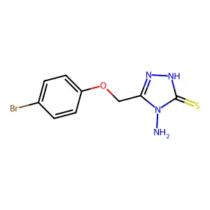 4-amino-3-[(4-bromophenoxy)methyl]-1H-1,2,4-triazole-5-thione structure