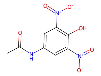 N-(4-Hydroxy-3,5-dinitrophenyl)acetamide structure