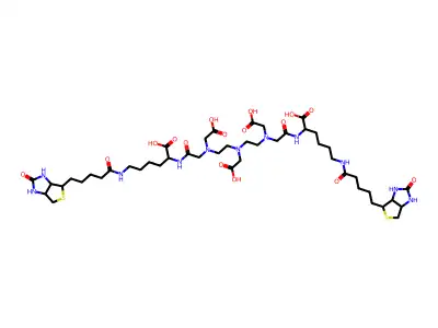 Diethylenetriaminepentaacetic acid alpha,omega-bis(biocytinamide) structure
