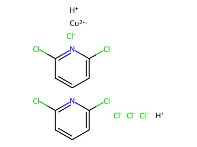 Cuprate(2-), tetrachloro-, dihydrogen, compd. with 2,6-dichloropyridine (1:2) structure