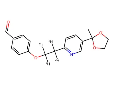 4-[2-[5-(2-Methyl-1,3-dioxolan-2-yl)pyridin-2-yl]ethoxy]benzaldehyde structure