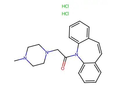 5H-Dibenz(b,f)azepine, 5-(2-(4-methyl-1-piperazinyl)acetyl)-, dihydrochloride structure