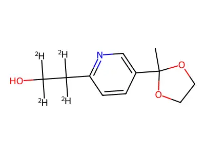 5-(2-Methyl-1,3-dioxolan-2-yl)-2-pyridineethanol structure