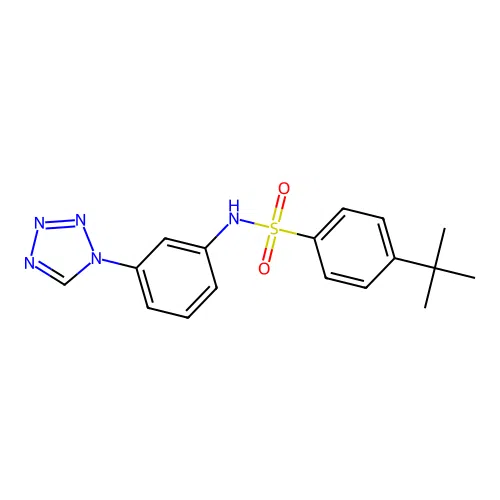 4-tert-butyl-N-[3-(1H-tetrazol-1-yl)phenyl]benzenesulfonamide structure