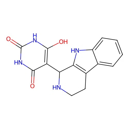 6-hydroxy-5-(2,3,4,9-tetrahydro-1H-pyrido[3,4-b]indol-1-yl)pyrimidine-2,4(1H,3H)-dione structure