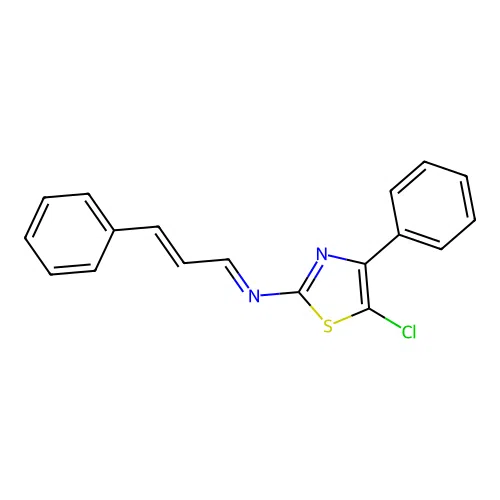 (E)-N-(5-Chloro-4-phenyl-1,3-thiazol-2-yl)-3-phenylprop-2-en-1-imine structure