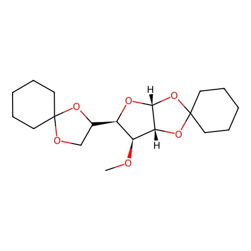 a-D-Glucofuranose, 1,2:5,6-di-O-cyclohexylidene-3-O-methyl- structure
