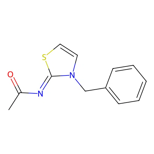 N-(3-benzyl-1,3-thiazol-2-ylidene)acetamide structure