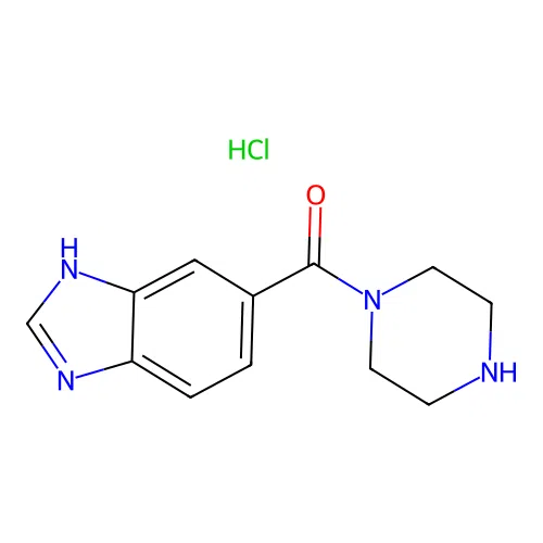 5-(Piperazine-1-carbonyl)-1H-1,3-benzodiazole hydrochloride structure