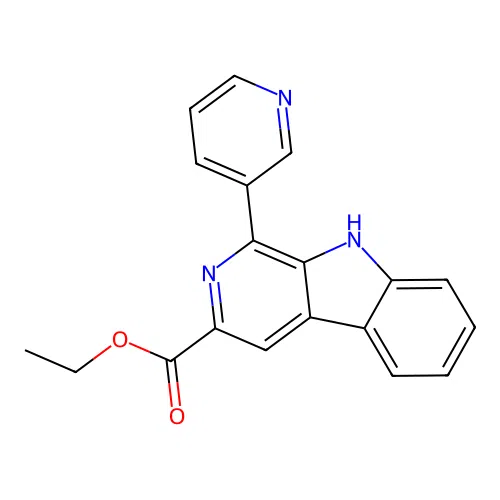 9H-Pyrido(3,4-b)indole-3-carboxylic acid, 1-(3-pyridinyl)-, ethyl ester structure