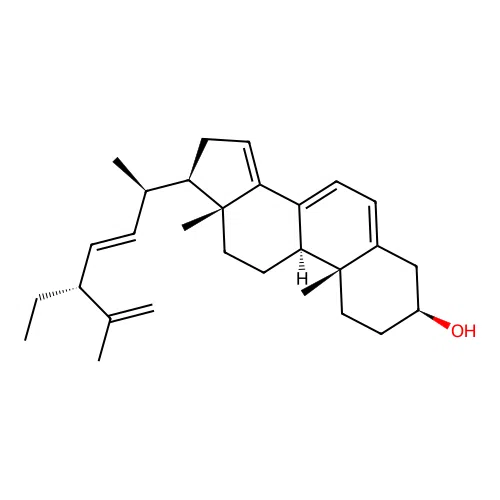 Stigmasta-5,7,14,22,25-pentaene-3-ol structure