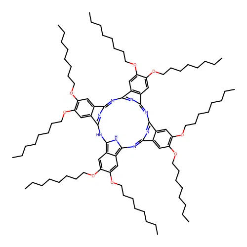2,3,9,10,16,17,23,24-Octakis(octyloxy)-29H,31H-phthalocyanine structure