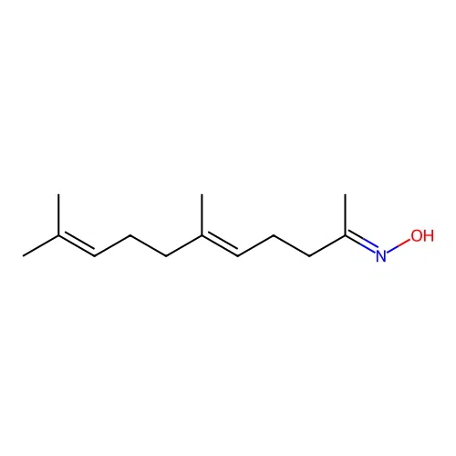(NE)-N-[(5E)-6,10-dimethylundeca-5,9-dien-2-ylidene]hydroxylamine structure