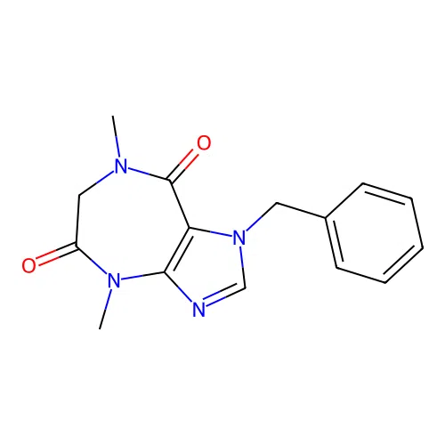 1-Benzyl-4,7-dimethyl-1,4,6,7-tetrahydroimidazo[4,5-e][1,4]diazepine-5,8-dione structure