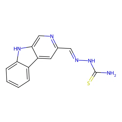 (9H-pyrido[3,4-b]indol-3-ylmethylideneamino)thiourea structure