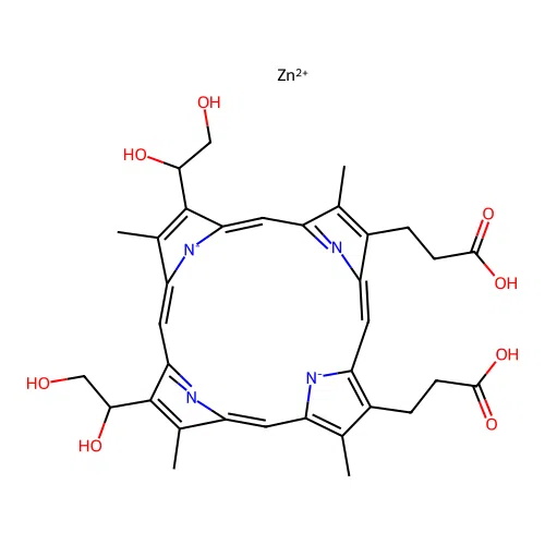 ZN(II) Deuteroporphyrin IX 2,4 bis ethylene glycol structure