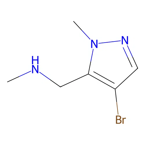 1-(4-bromo-1-methyl-1H-pyrazol-5-yl)-N-methylmethanamine structure