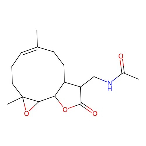 (+)-N-acetylparthenolidine structure