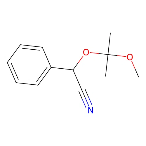 2-(2-Methoxypropan-2-yloxy)-2-phenylacetonitrile structure