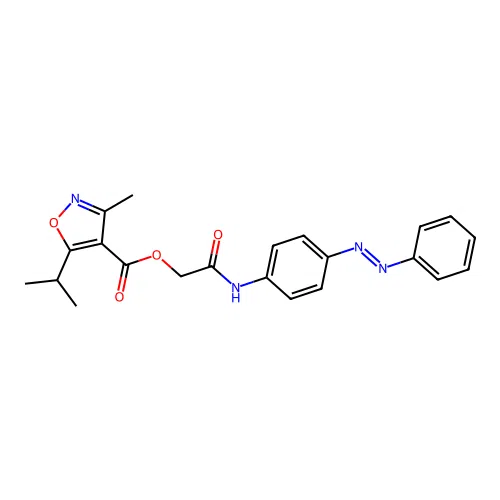 [2-oxo-2-(4-phenyldiazenylanilino)ethyl] 3-methyl-5-propan-2-yl-1,2-oxazole-4-carboxylate structure