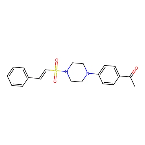1-{4-[4-(2-Phenylethenesulfonyl)piperazin-1-yl]phenyl}ethan-1-one structure