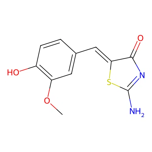 5-(4-Hydroxy-3-methoxy-benzylidene)-2-imino-thiazolidin-4-one structure