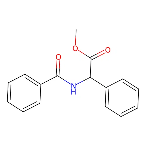 Methyl phenyl[(phenylcarbonyl)amino]acetate structure