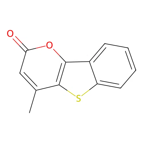 4-Methylbenzo[b]thiopheno[2,3-e]pyran-2-one structure