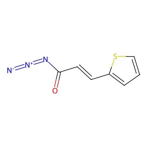 (E)-3-(thiophen-2-yl)acryloyl azide structure