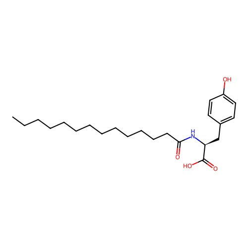 n-Myristoyltyrosine structure