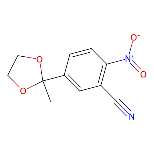 2-(3-Cyano-4-nitrophenyl)-2-methyl-1,3-dioxolane structure