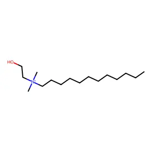 N-(2-Hydroxyethyl)-N,N-dimethyl-1-dodecanaminium structure