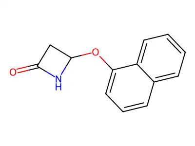 2-Azetidinone, 4-(1-naphthalenyloxy)- structure