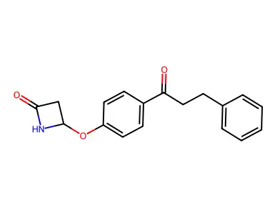 4-(4-(3-Phenylpropanoyl)phenoxy)azetidin-2-one structure