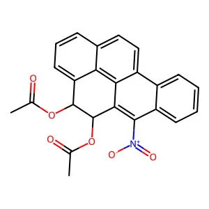 Benzo(a)pyrene-4,5-diol, 4,5-dihydro-6-nitro-, diacetate (ester), cis- structure