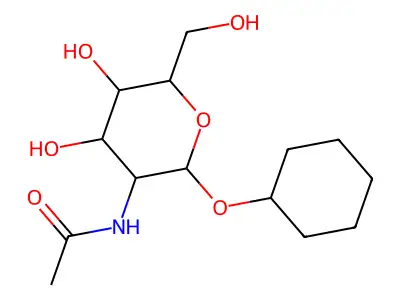 N-[2-cyclohexyloxy-4,5-dihydroxy-6-(hydroxymethyl)oxan-3-yl]acetamide structure